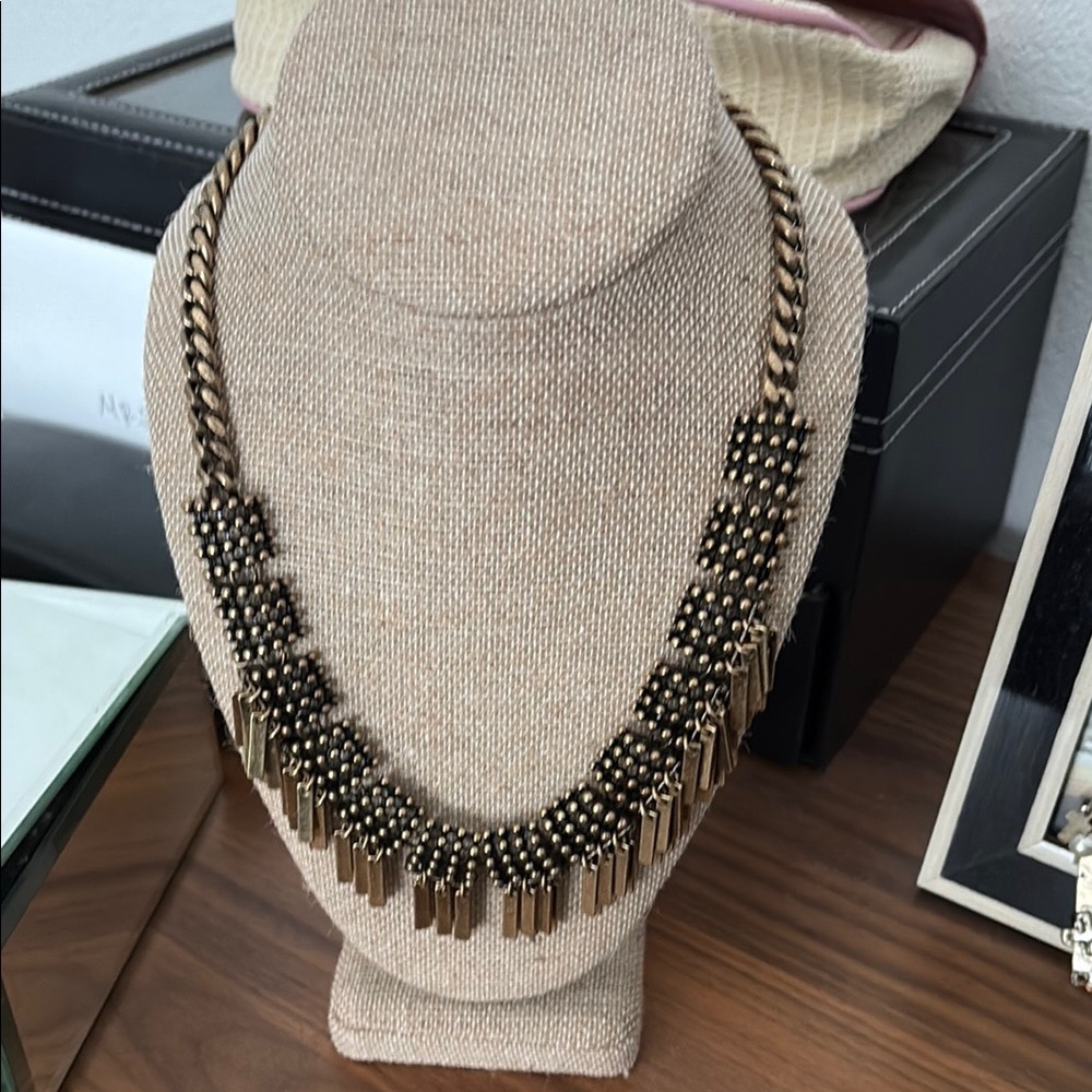 J. Crew boho vintage Gold statement Necklace